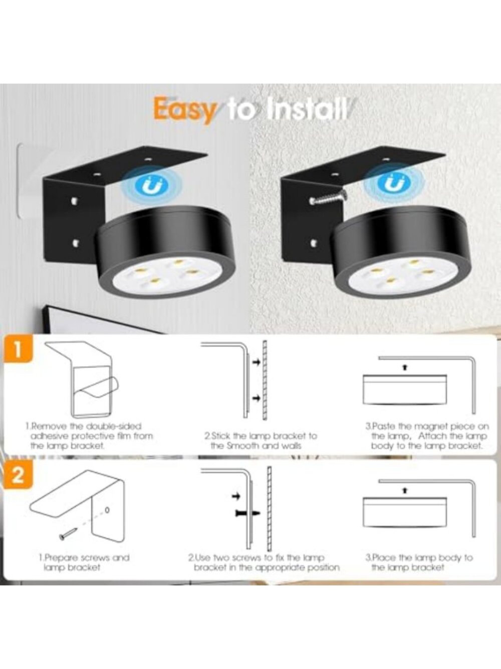 RGB Color Changing LED Picture Frame Lights - Rechargeable, Remote Control - Picture 4 of 7